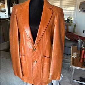 Scully Men's or Women’s  Brown Leather Blazer Sz 38